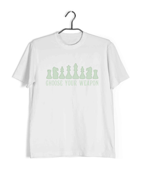 Chess Choose Your Weapon Sports Casual Graphic Printed T-Shirt for Men